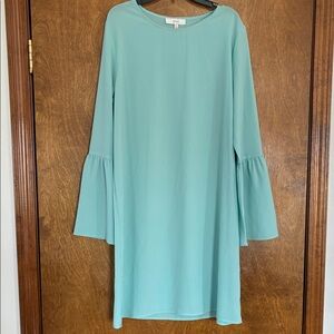 Ovi Aqua Long Sleeve Dress